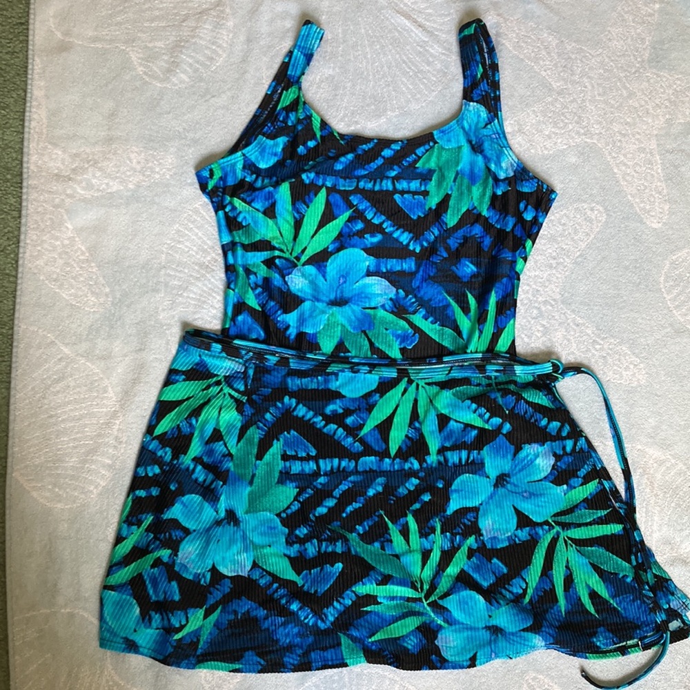 Bathing suit-Catalina one-piece with matching short sarong